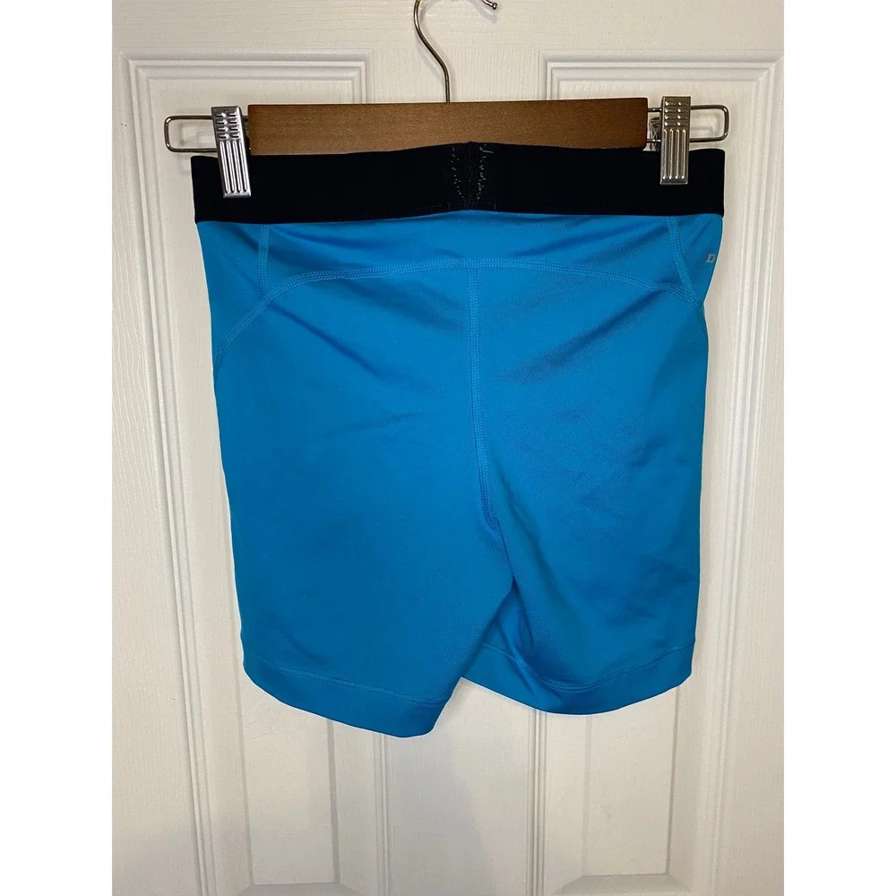 Nike Pro Compression Shorts Womens Small Blue Dri-FIT Athletic Spandex Gym‎